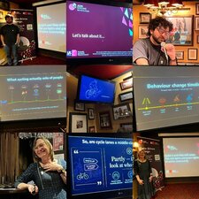 Photo collage of speakers talking during the Pint of Science Event 2026