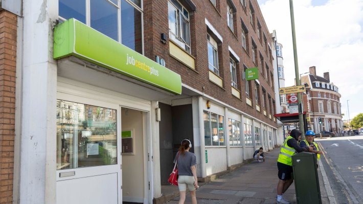 Image shows a job centre on a street